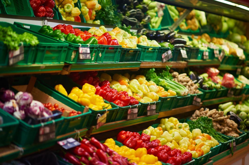 Supermarkt-Gemüse